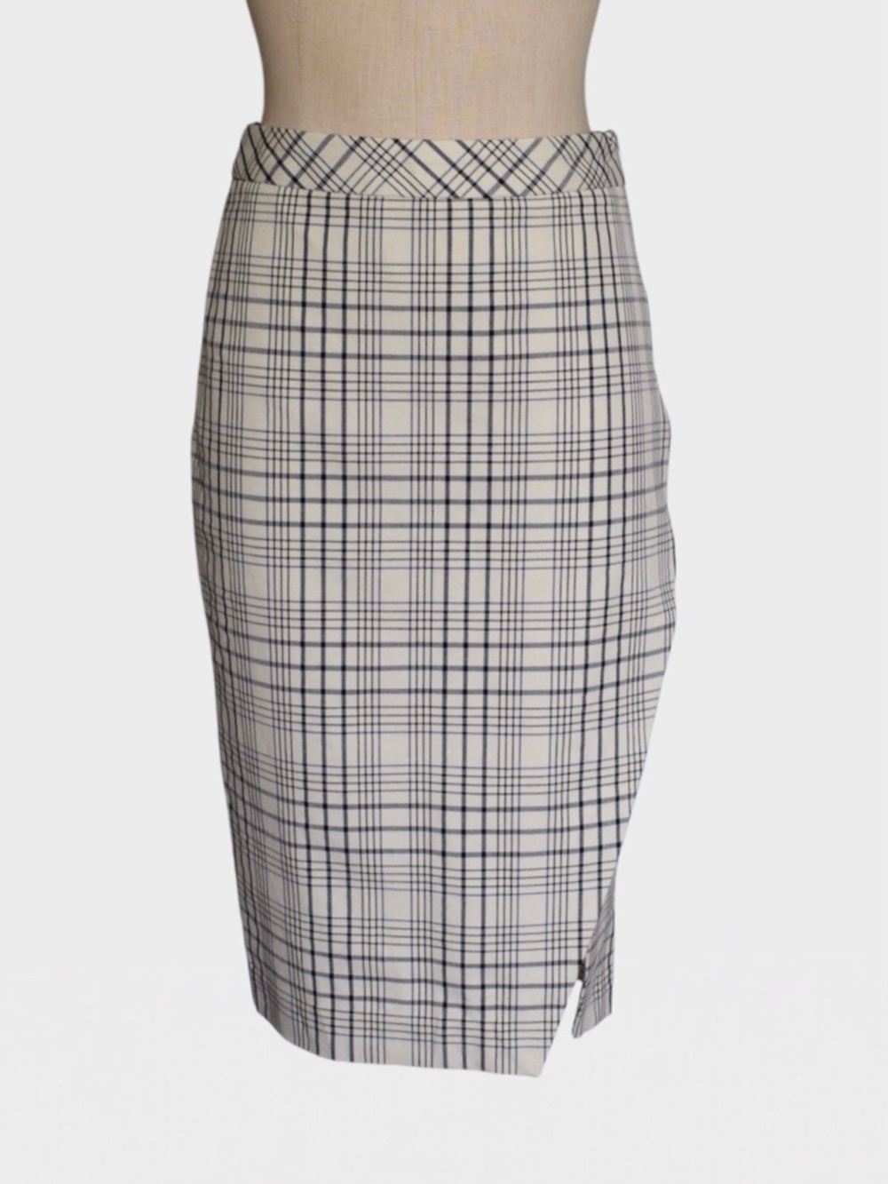 Banana Republic Plaid Faux‎ Wrap Pencil Skirt